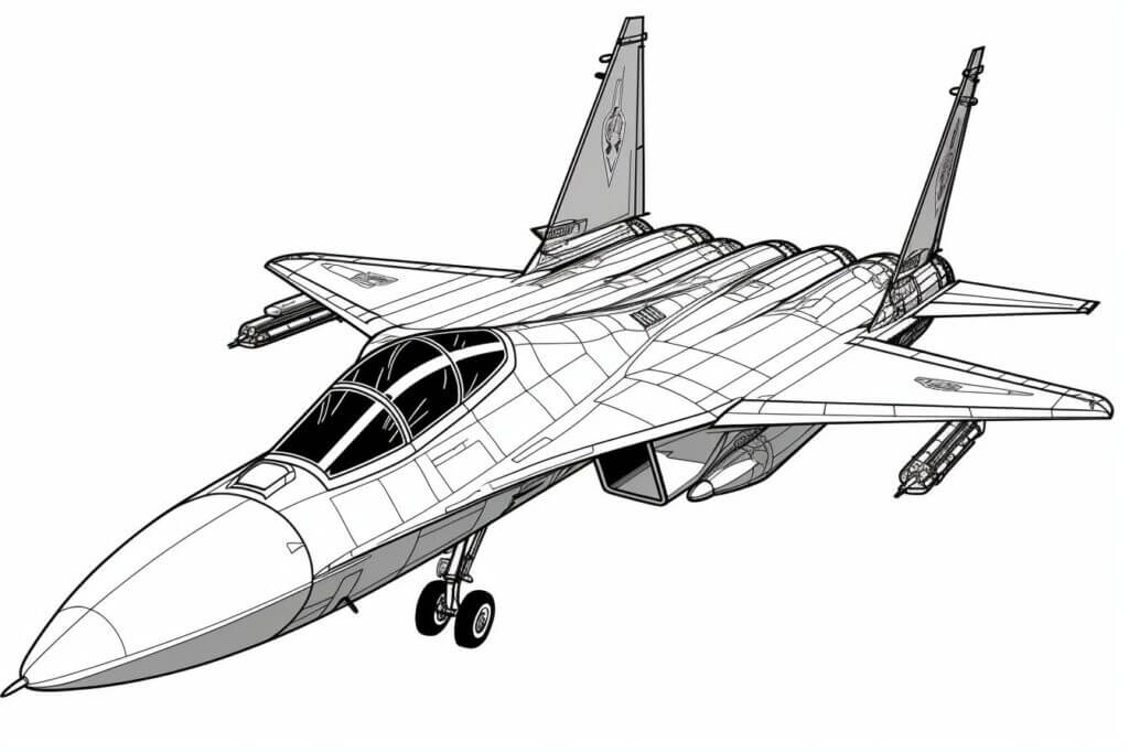 Desenho de Avião para imprimir