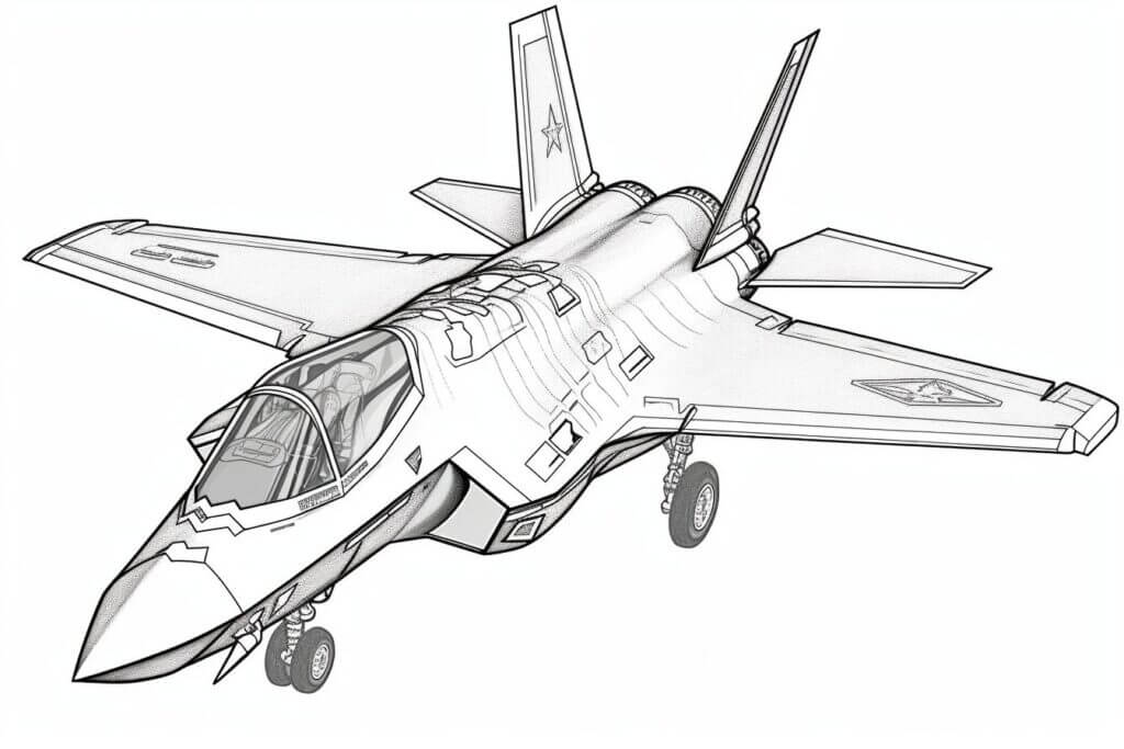 Desenho de Avião para imprimir