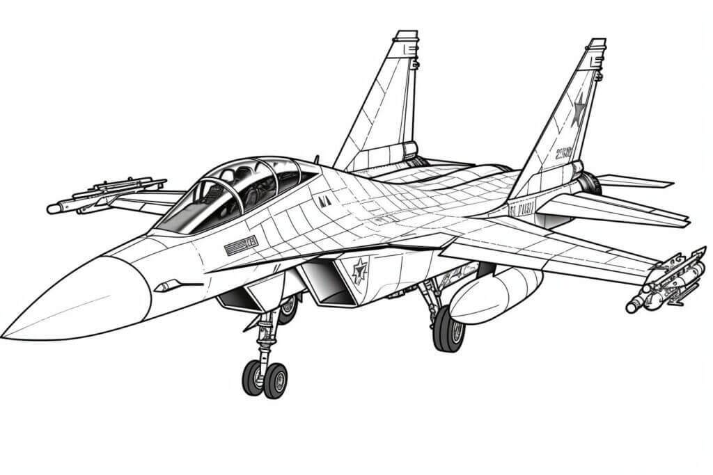 Desenho de Avião para imprimir