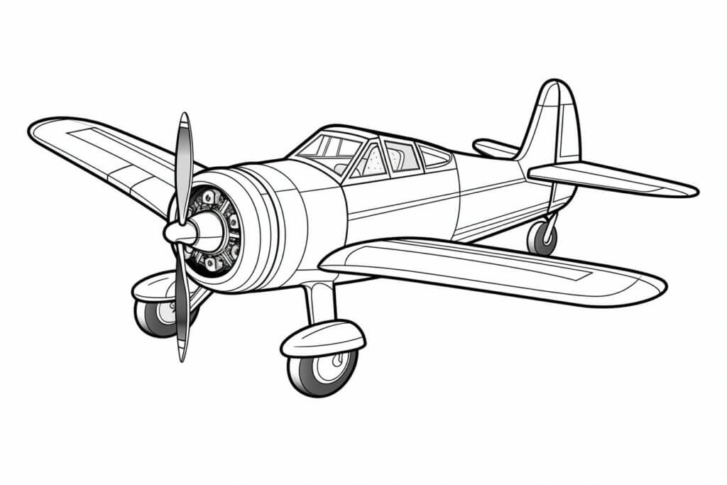 Desenho de Avião para imprimir