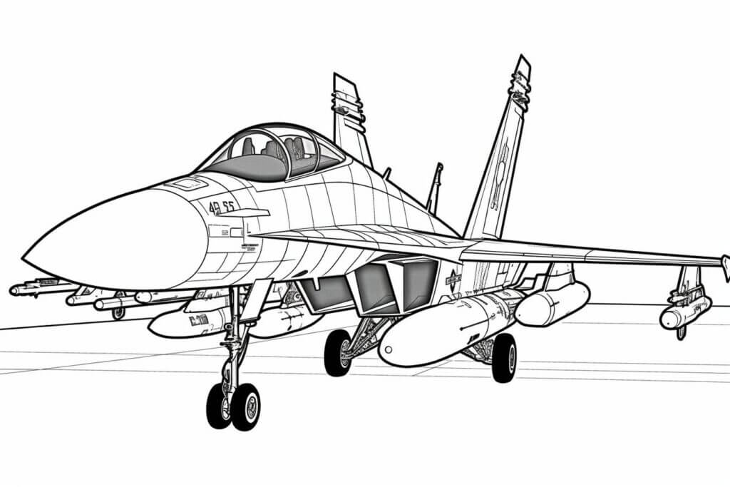 Desenho de Avião para imprimir