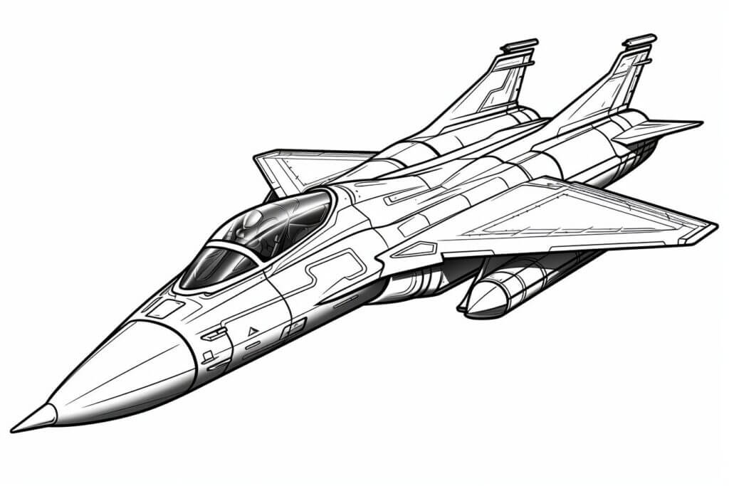 Desenho de Avião para imprimir
