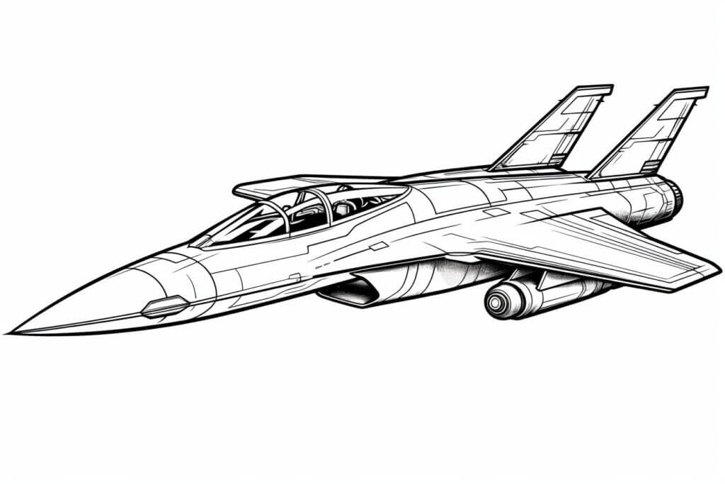 Desenho de Avião para imprimir