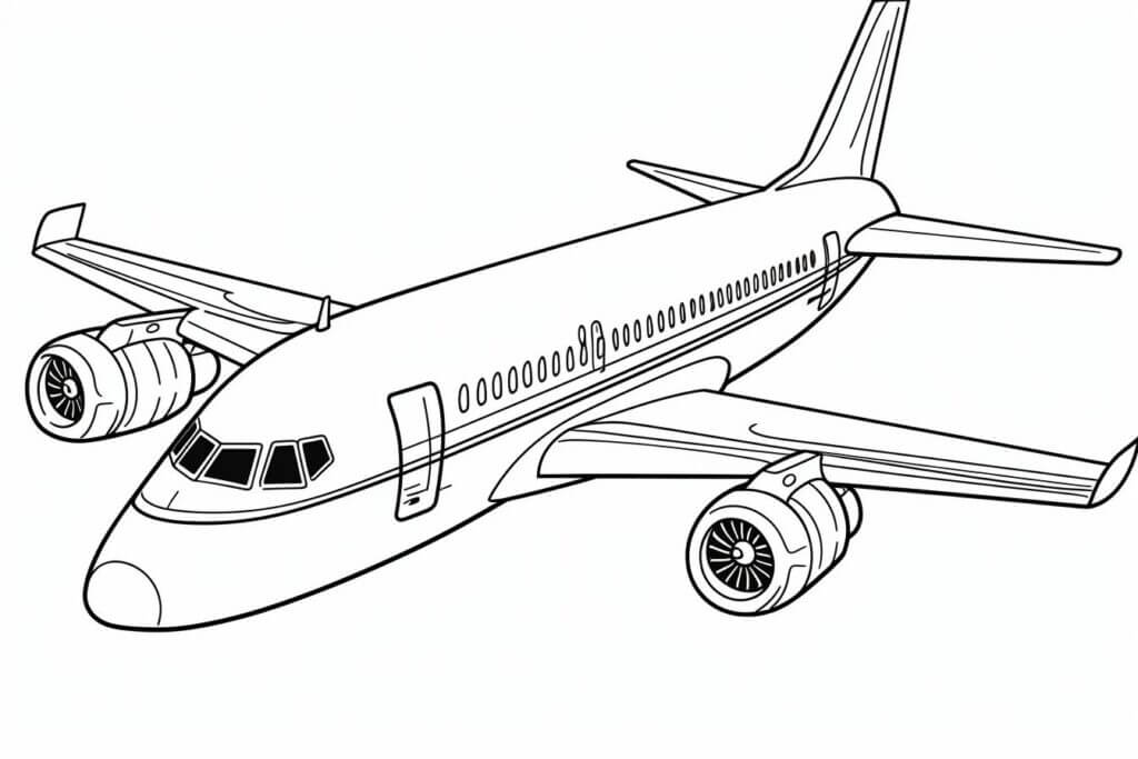 Desenho de Avião para imprimir