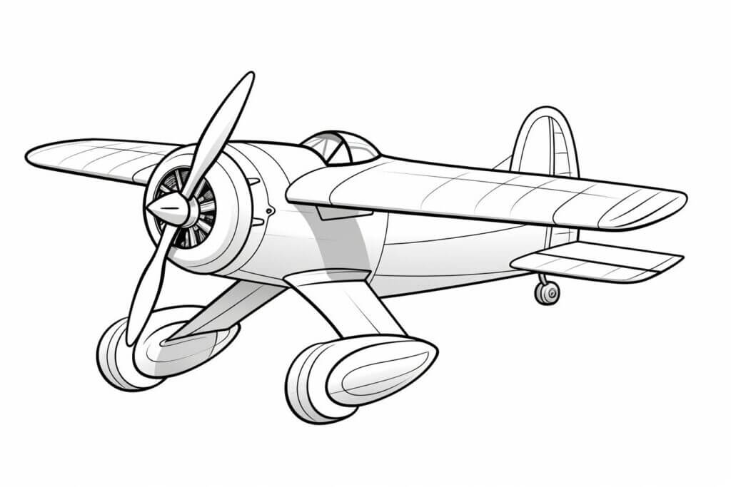 Desenho de Avião para imprimir