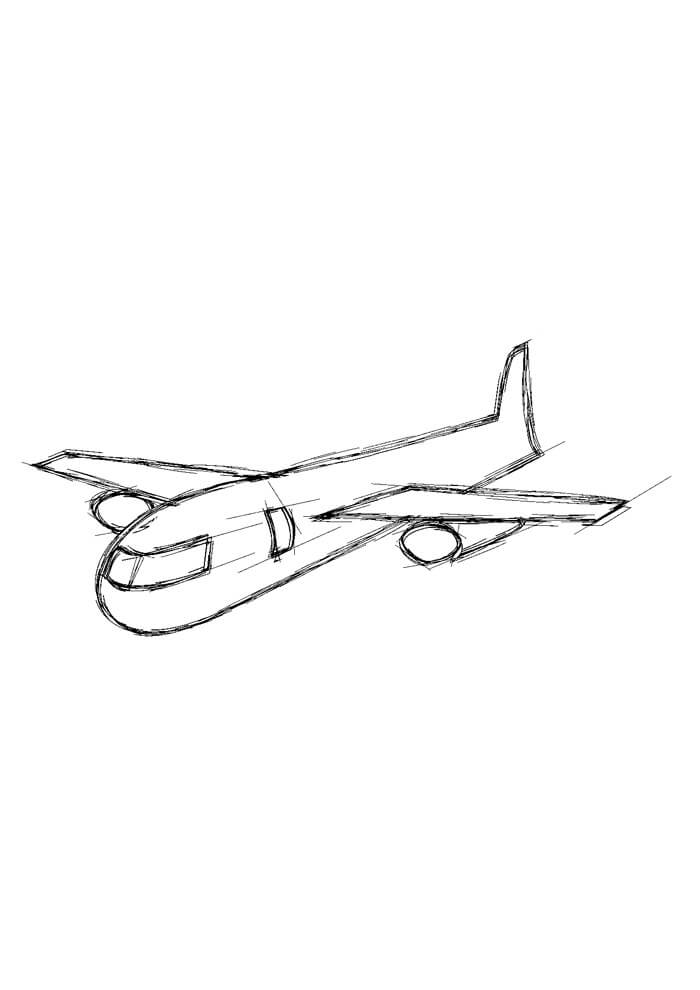 Desenho de Avião para imprimir