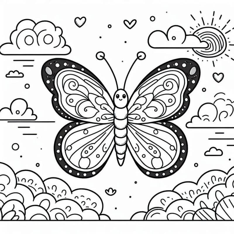 Desenho de Borboletas para imprimir