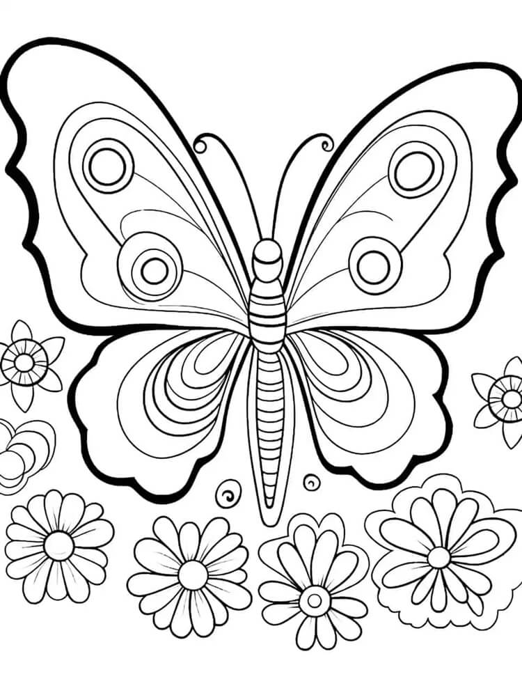 Desenho de Borboletas para imprimir