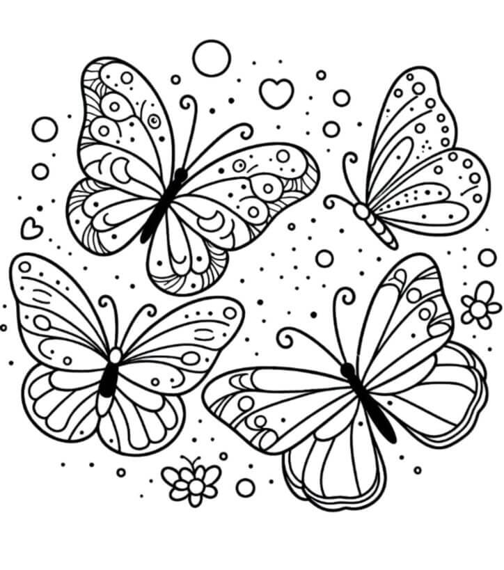 Desenho de Borboletas para imprimir