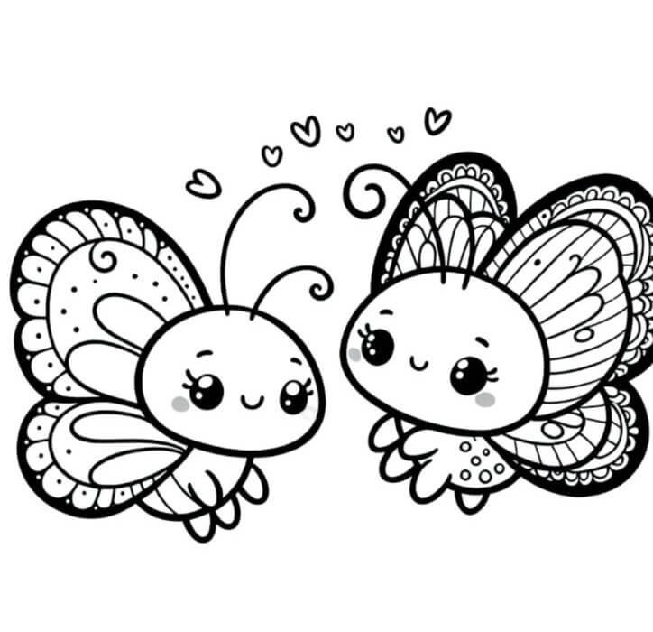 Desenho de Borboletas para imprimir