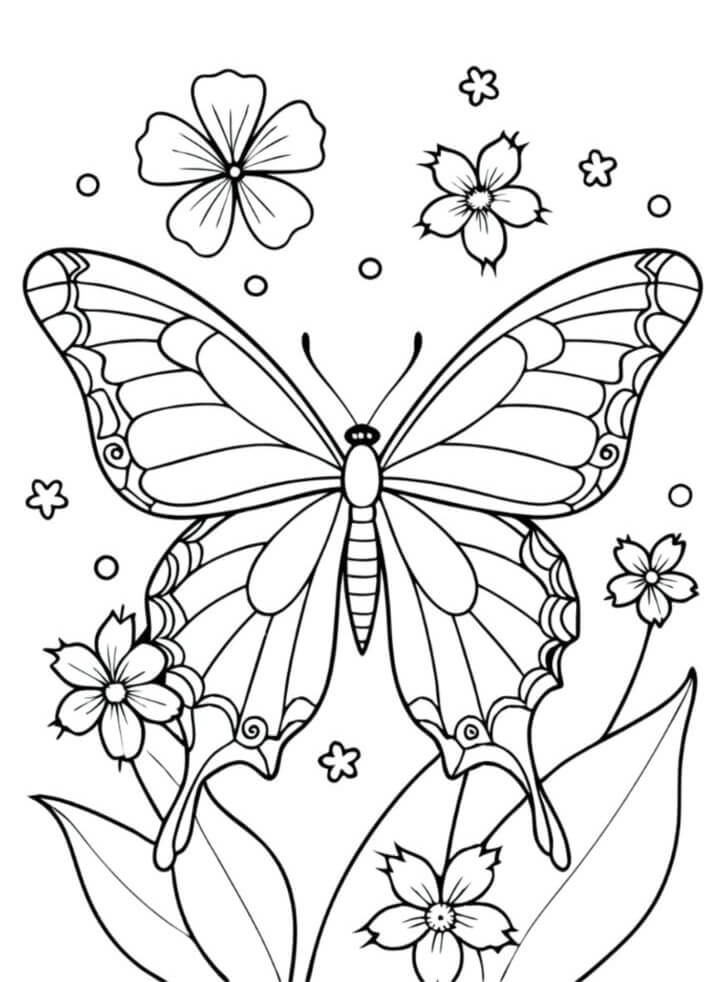 Desenho de Borboletas para imprimir