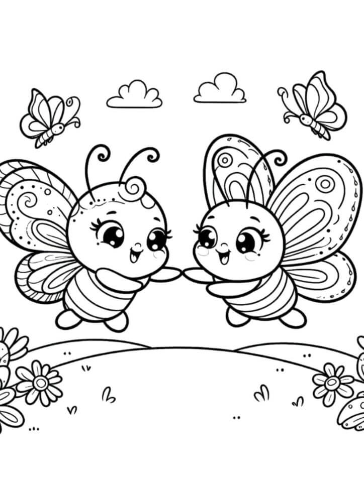 Desenho de Borboletas para imprimir