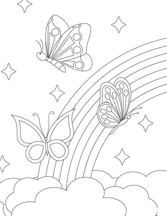 Desenho de Borboletas para imprimir