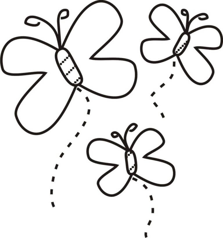 Desenho de Borboletas para imprimir