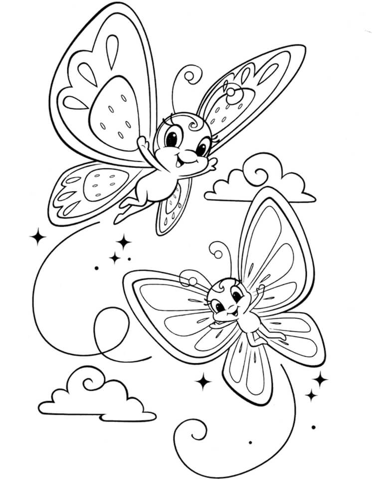 Desenho de Borboletas para imprimir