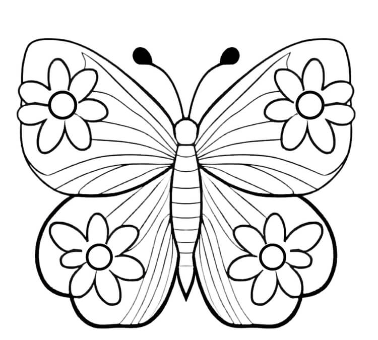 Desenho de Borboletas para imprimir