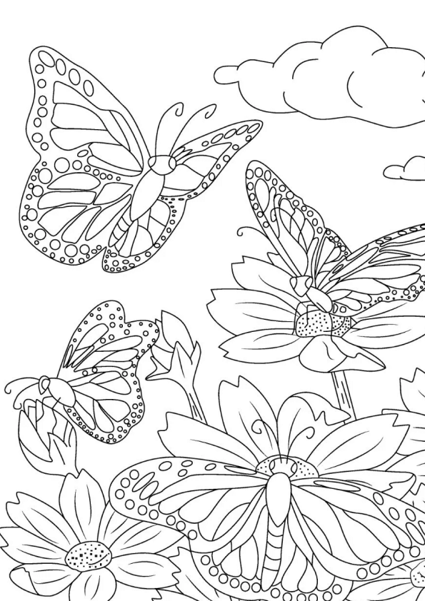 Desenho de Borboletas para imprimir