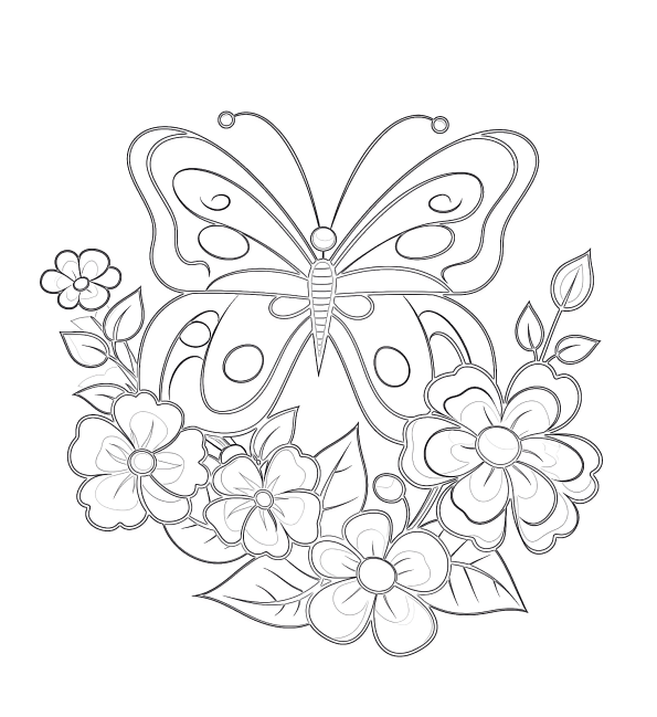 Desenho de Borboletas para imprimir