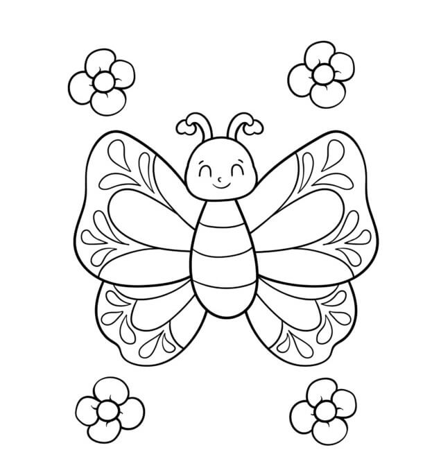 Desenho de Borboletas para imprimir