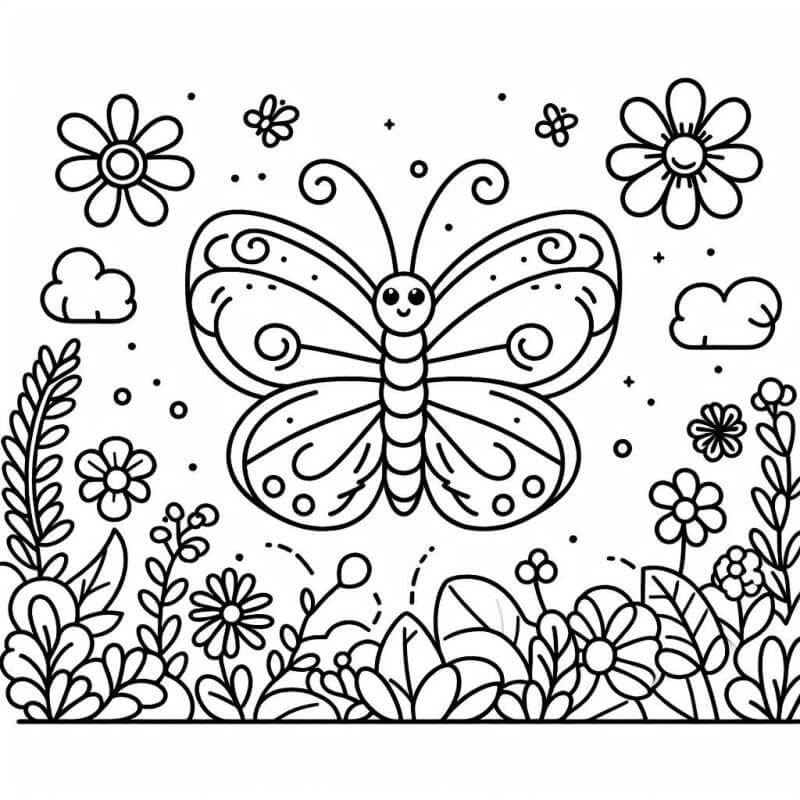 Desenho de Borboletas para imprimir