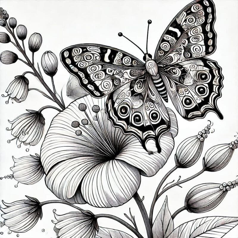 Desenho de Borboletas para imprimir