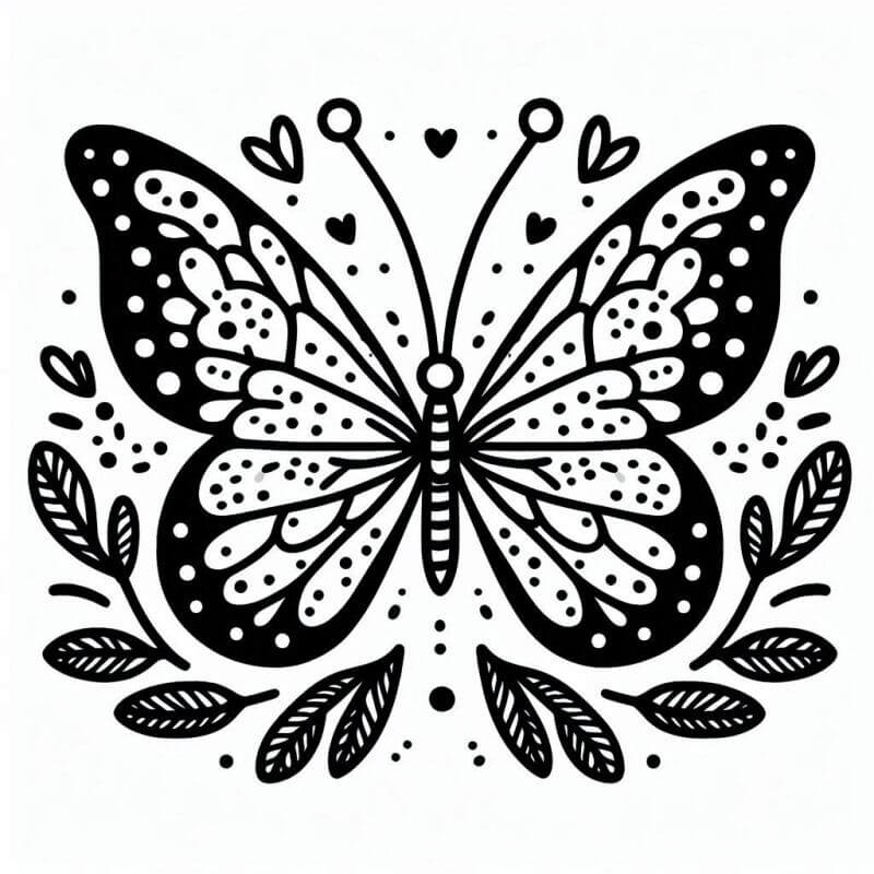 Desenho de Borboletas para imprimir