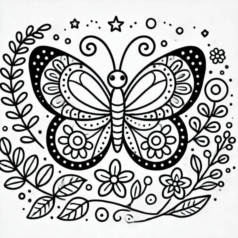 Desenho de Borboletas para imprimir