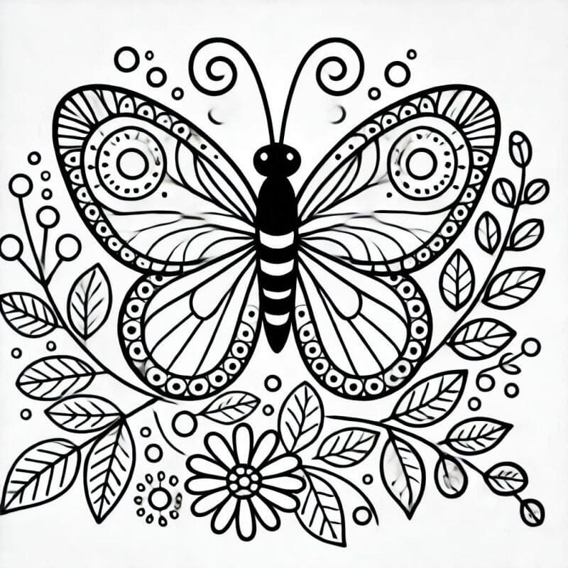 Desenho de Borboletas para imprimir
