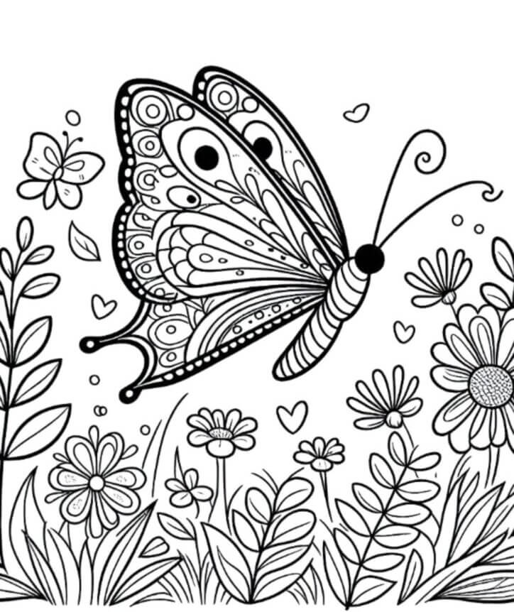 Desenho de Borboletas para imprimir