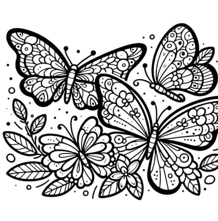 Desenho de Borboletas para imprimir