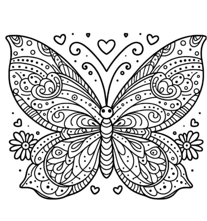 Desenho de Borboletas para imprimir