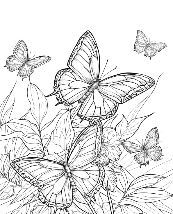 Desenho de Borboletas para imprimir
