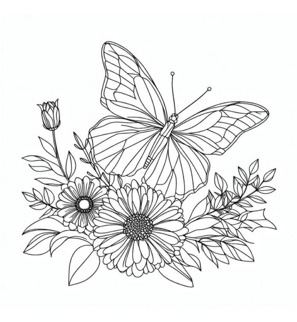 Desenho de Borboletas para imprimir