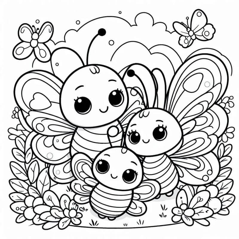 Desenho de Borboletas para imprimir