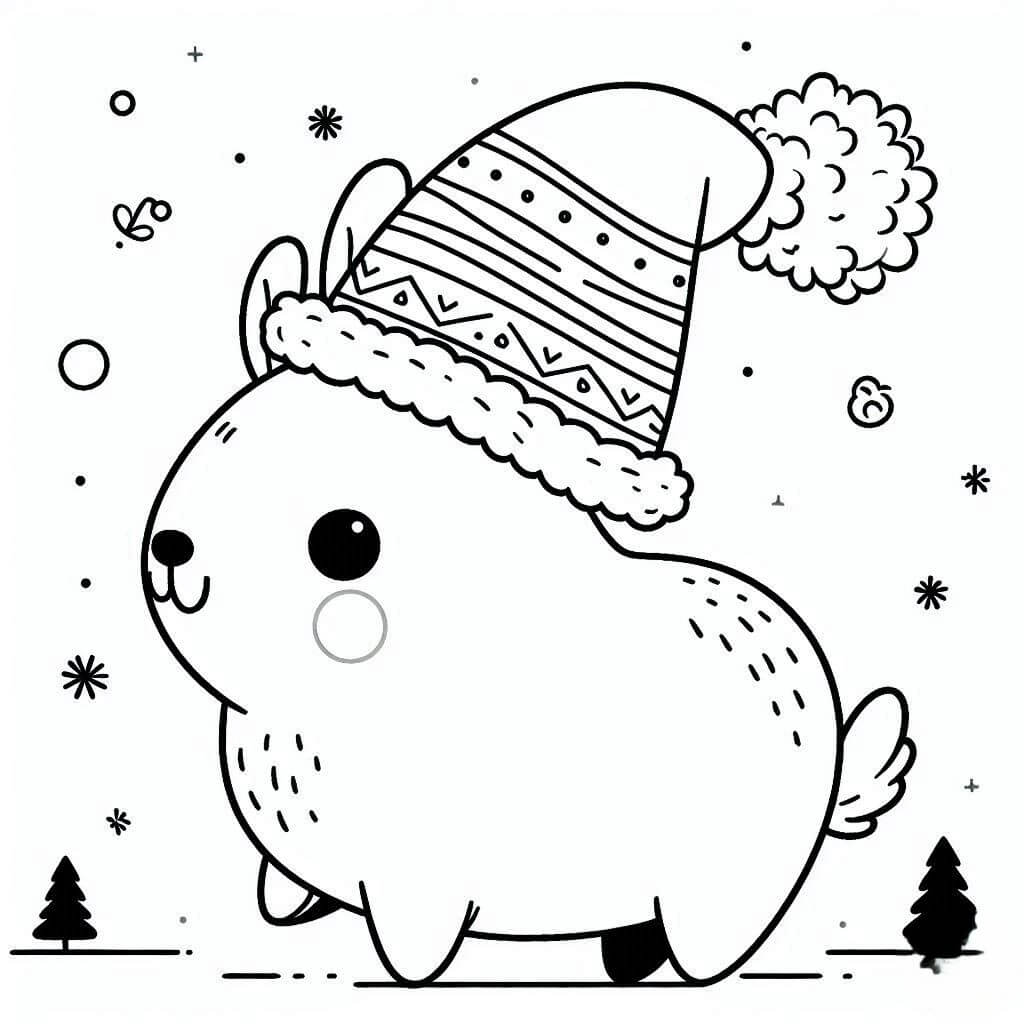Desenho de Capivara para imprimir