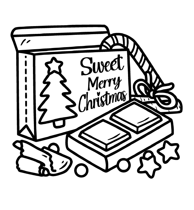 Desenho de Cozy Girl Christmas (Natal) para imprimir