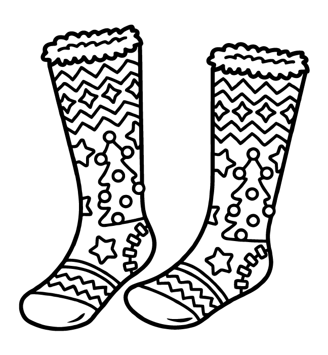 Desenho de Cozy Girl Christmas (Natal) para imprimir