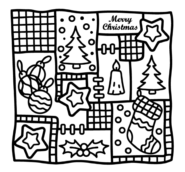 Desenho de Cozy Girl Christmas (Natal) para imprimir