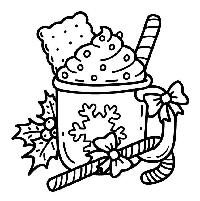 Desenho de Cozy Girl Christmas (Natal) para imprimir