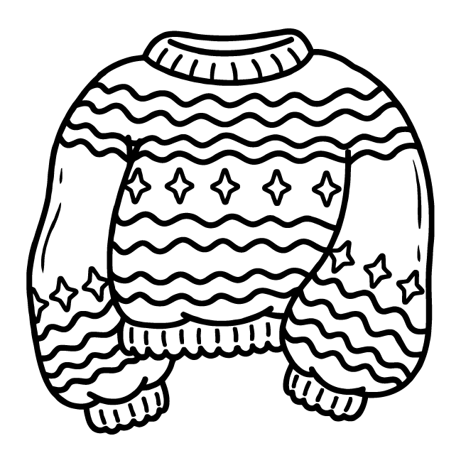 Desenho de Cozy Girl Christmas (Natal) para imprimir