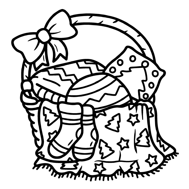 Desenho de Cozy Girl Christmas (Natal) para imprimir
