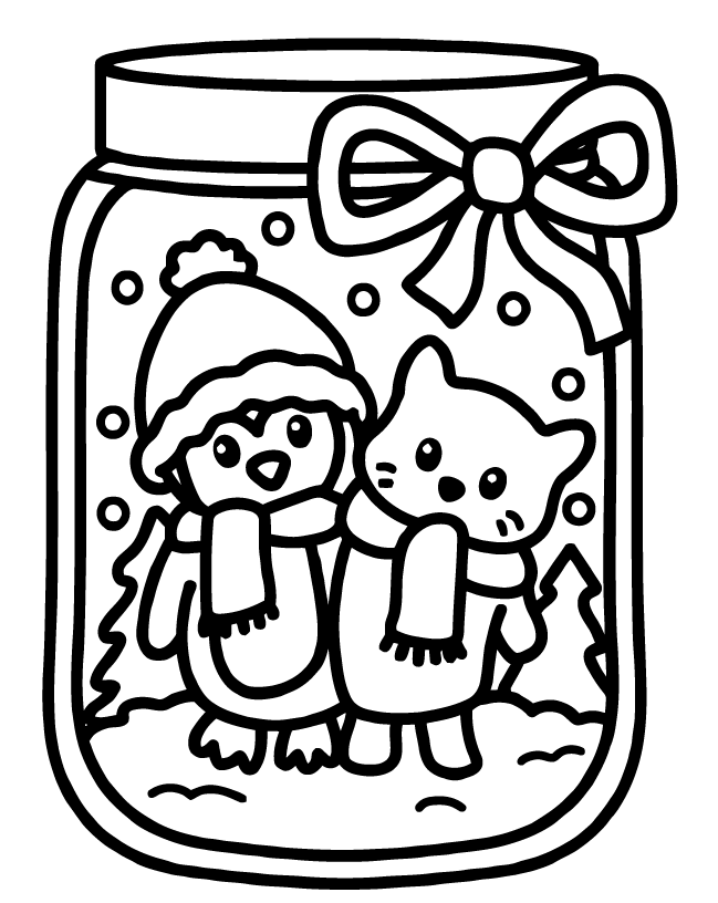 Desenho de Cozy Girl Christmas (Natal) para imprimir