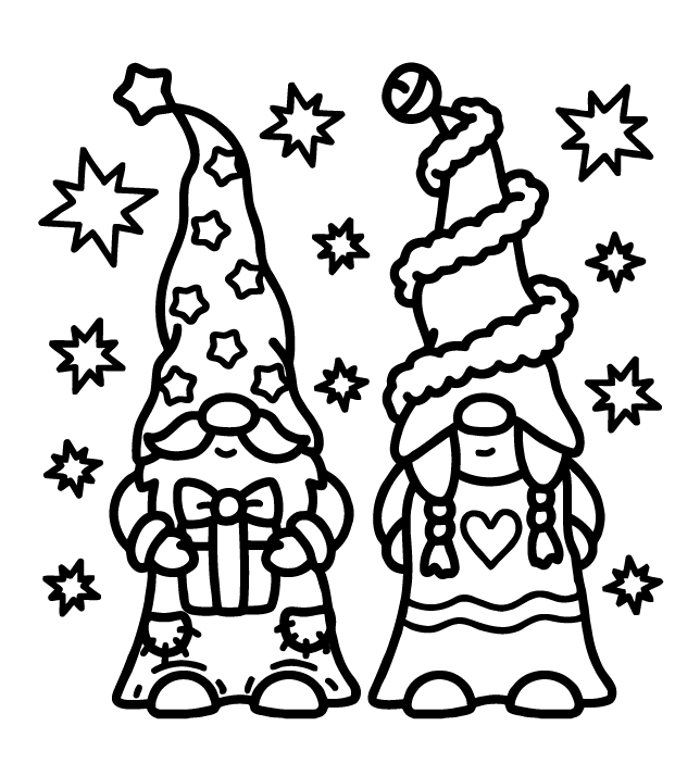 Desenho de Cozy Girl Christmas (Natal) para imprimir