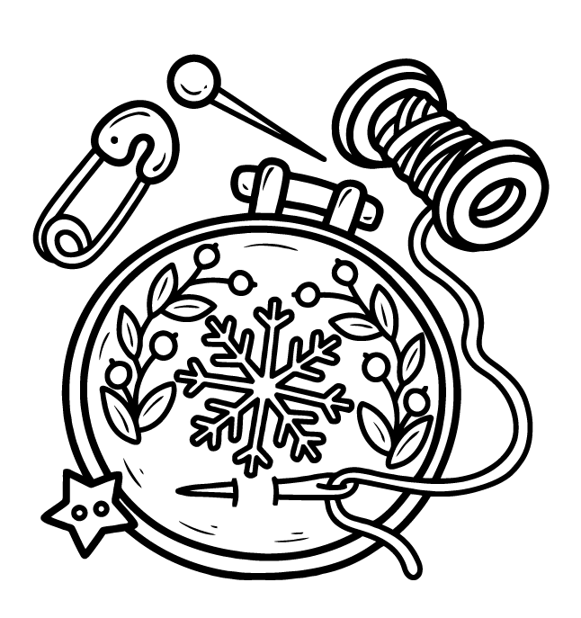 Desenho de Cozy Girl Christmas (Natal) para imprimir