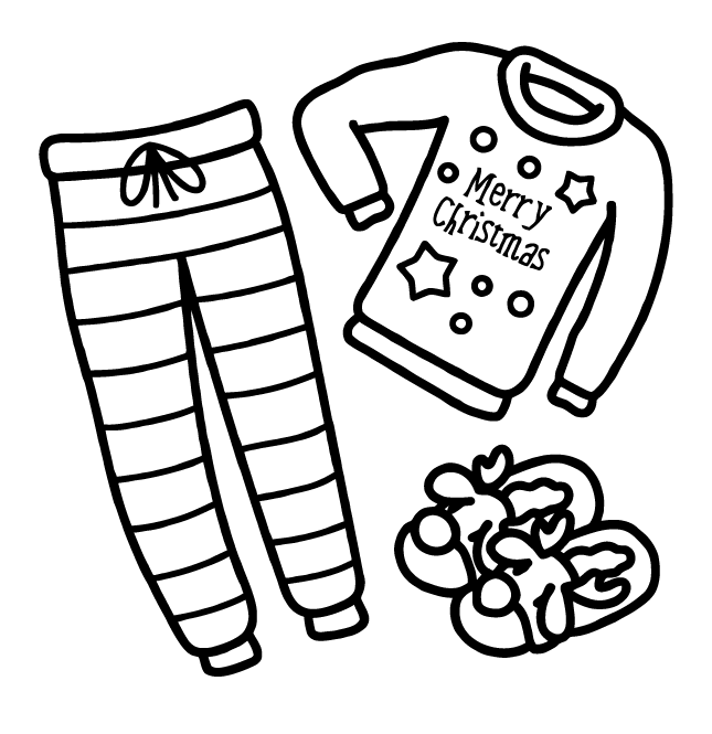 Desenho de Cozy Girl Christmas (Natal) para imprimir