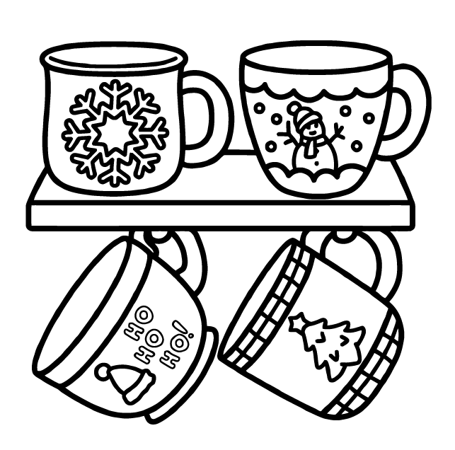 Desenho de Cozy Girl Christmas (Natal) para imprimir