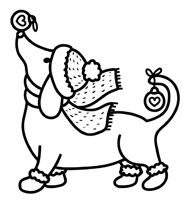 Desenho de Cozy Girl Christmas (Natal) para imprimir