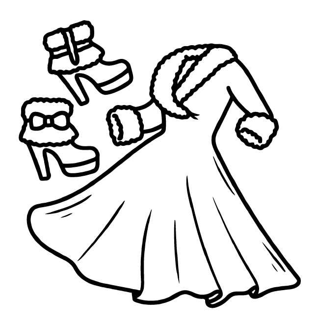 Desenho de Cozy Girl Christmas (Natal) para imprimir