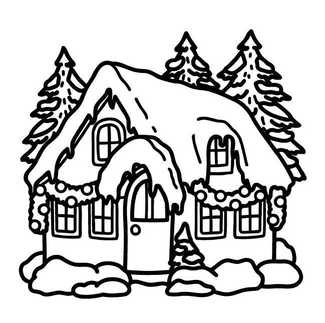 Desenho de Cozy Girl Christmas (Natal) para imprimir