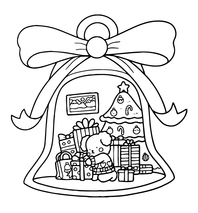 Desenho de Cute ‘n’ Cozy Christmas (Natal) para imprimir
